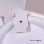 TUCEWP 10Pcs Poker Hair Clips for Women Girls Funny Acrylic Poker Cards Hair Pins Goth Punk Playing Cards Hair Barrette Nonslip Metal Alligator Clips for Long Thick Hair Trendy Lovely Hair Accessories