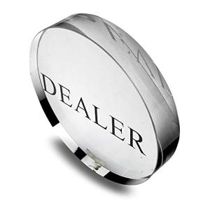 YH Poker Transparent Dealer Button - Crystal Casino Dealer for Tournaments, Craps, and Card Games