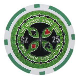 Brybelly Holo Inlay Poker Chips Heavyweight 14-gram Clay Composite - Pack of 50 ($25 Green)