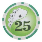 Brybelly Yin Yang Poker Chip Heavyweight 14-gram Clay Composite – Pack of 50 ($25 Green)