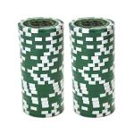 Brybelly Holo Inlay Poker Chips Heavyweight 14-gram Clay Composite - Pack of 50 ($25 Green)