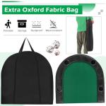 ECOTOUGE Poker Table Foldable, 8 Players Gaming Table w/Portable Oxford Bag, Folding Oval Texas HoldemTable with Stylish Padded Rails for Casino Leisure Game, No Assembly Required, Green