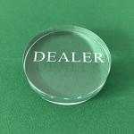 YH Poker Transparent Dealer Button - Crystal Casino Dealer for Tournaments, Craps, and Card Games