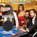 Giantex 82" x 42" Poker Table Top, 10 Player Oval Triple-Fold Blackjack Poker Card Table Topper w/Carrying Bag, Cup Holders, Portable Foldable Texas Holdem Poker Mat Layout for Casino Board Game