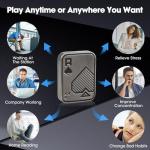 JUDIXY Fidget Slider, Metal Poker Push Card, Fidget Clicker, Fidget Toys for Adults, Relieve Stress Anxiety ADHD, Gift for Boyfriend, Husband and Father (Sliver A)