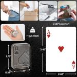 JUDIXY Fidget Slider, Metal Poker Push Card, Fidget Clicker, Fidget Toys for Adults, Relieve Stress Anxiety ADHD, Gift for Boyfriend, Husband and Father (Sliver A)