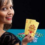 EAY Gold Waterproof Playing Cards - Poker Deck for Parties and Games