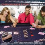 REAHOISY 10 Player Poker Table Foldable, Folding Texas Holdem Casino Table with Padded Rails & Cup Holders, Portable Poker Game Table for Home or Game Room, 84 Inch