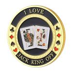 LuluCircle Poker Guard, Weights for Poker, Poker Gifts for Men, Poker Card Protector, Poker Accessories, Coin Collectibles, Poker Chips Coin with Plastic Case (King Jack Off)