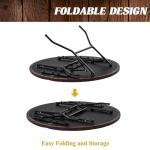 Barrington Billiards 6 Player Folding Round Card Table Casino Style 46 Inch Poker Table with Padded Rails, Cup Holders, and Poker Chips and Cards