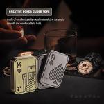 Fidget Toys Adults, EDC Metal Fidget Slider, Magnetic Poker Push Card, Adult Fidget Toy for Anxiety ADHD, Cool Office Gadgets Gift for Men Dad Teens, Valentines Day Gifts for him