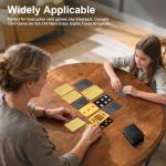 JWENUPDE 2 Pack Waterproof Plastic Playing Cards, Gold & Black Diamond Texture Luxury Deck of Cards, Waterproof Poker Cards for Pool Beach Party, Ideal for Blackjack, Tarot, Canasta Card Games