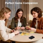 JWENUPDE 2 Pack Waterproof Plastic Playing Cards, Gold & Black Diamond Texture Luxury Deck of Cards, Waterproof Poker Cards for Pool Beach Party, Ideal for Blackjack, Tarot, Canasta Card Games