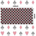2 Pcs Casino Theme Party Decorations Poker Tablecloth Las Vegas Plastic Table Cover Casino Table Runner for Playing Card Game Birthday Party Favors Picnic Supplies, 54 x 108 Inch