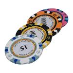 Clay Poker Chips 14 Gram Monte Carlo-Pack of 50 Chips ($1000 Yellow)