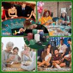 PrreDeACCE 200PCS Poker Chips Set with Portable Storage Bag Casino Poker Chips Denominations Plastic Learning Counters Disks for Texas Holdem Blackjack Poker Night Party