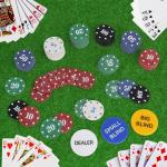 PrreDeACCE 200PCS Poker Chips Set with Portable Storage Bag Casino Poker Chips Denominations Plastic Learning Counters Disks for Texas Holdem Blackjack Poker Night Party