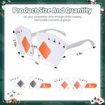 Arrowbash 6 Pcs Poker Sunglasses Glasses Playing Card Glasses Casino Night Gift for Man Woman Birthday Party Supplies