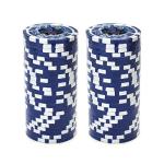 Brybelly Holo Inlay Poker Chips Heavyweight 14-gram Clay Composite - Pack of 50 ($10 Blue)