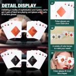 Arrowbash 6 Pcs Poker Sunglasses Glasses Playing Card Glasses Casino Night Gift for Man Woman Birthday Party Supplies