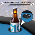 PeakPursuit Octagon Poker Table with Water-Resistant Cushioned Rail, 8-Player Octagonal Poker & Blackjack Tables, Casino Leisure Table with Collapsible Legs