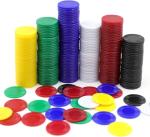 Darovly 600Pcs Plastic Poker Mini Chips in 6 Colors Bulk Poker Card Game Chips for Game Play Learning Math Counting Kids Teaching Rewards（2.2CM in Diameter）