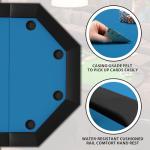 PeakPursuit Octagon Poker Table with Water-Resistant Cushioned Rail, 8-Player Octagonal Poker & Blackjack Tables, Casino Leisure Table with Collapsible Legs