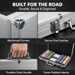 HEITOK Casino Poker Set with Numbered Chips 500-Piece for Card Board Game, 11.5 Gram with Playing Cards Waterproof for Texas Hold'em, Blackjack Gambling, Card Club or Late Night Poker Games