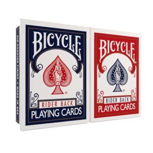 Bicycle Rider Back Playing Cards, Standard Poker Size Deck of Cards, Red & Blue (2 Pack), Classic Cards for Poker, Blackjack, Family Game Night & Card Games, Fun for All Ages