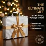 HEITOK Casino Poker Set with Numbered Chips 500-Piece for Card Board Game, 11.5 Gram with Playing Cards Waterproof for Texas Hold'em, Blackjack Gambling, Card Club or Late Night Poker Games