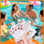 Teskyer 2 Pack Waterproof Playing Cards, 100% Plastic Premium Durable Poker Cards, 2 Deck of Cards - Large Index
