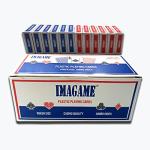 IMAGAME Plastic Playing Cards, Poker Size, Excellent Quality, Jumbo Index, Waterproof & Washable, Perfect for Texas Hold’em Poker, 6 Blue Deck & 6 Red Deck