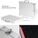 LUOBAO 500 Pcs Black Poker Chips Set Casino Chips Blackjack 11.5 Grams Poker Chip Sets Texas Hold'em Poker Set Case Gambing Poler Chips Card Game Black Jack Poker Night