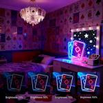 Poker Neon Sign for Wall Decor, Casino LED Night for Las Vegas Party, Poker Room, Bedroom, Man Cave, Dimmable USB Power Red Blue (14.1"x13" IN)