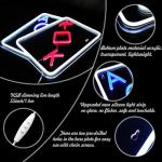 Poker Neon Sign for Wall Decor, Casino LED Night for Las Vegas Party, Poker Room, Bedroom, Man Cave, Dimmable USB Power Red Blue (14.1"x13" IN)