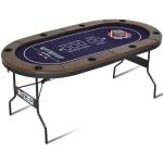 RAYKEEP Poker Table Foldable, 8 Player Folding Poker Tables w/Collapsible Legs, Casino Grade Felt, Padded Rails and Cup Holders, Portable Poker Table for Texas Holdem Poker and Blackjack, 71 Inch