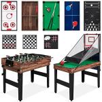 Best Choice Products 13-in-1 Combo Game Table Set w/Ping Pong, Foosball, Basketball, Air Hockey, Sling Puck, Archery, Shuffleboard - Walnut