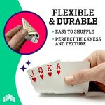 Copag 1546 Neoteric Design 100% Plastic Playing Cards, Poker Size (Standard) Green/Red (Regular Index, 1 Set)