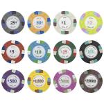 Claysmith Gaming Pack of 50 Poker Knights Poker Chips, Heavyweight 13.5-gram Clay Composite (0.25 Gray)