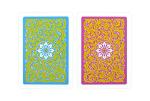 Copag 1546 Neoteric Design 100% Plastic Playing Cards, Poker Size (Standard) Yellow/Pink/Blue Double Deck Set (Jumbo Index)