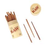 RAW Natural Wood Pokers | Pack, Push, and Roll | 4.5'' x .25'' Each Poking Stick | 50 Pack