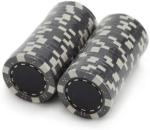 Brybelly Clay Composite Striped Dice 11.5-gram Poker Chips (100-pack) - Blank Non-denominated Poker Chips - Custom Cash Games and Home Casino Poker Nights (Yellow)