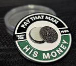 LETS GO CORNHOLE Pay That Man His Money Poker Card Protector Good Luck Charm Trinket, Teddy KGB Design, 1998 Edition Rounder Players Great Gift