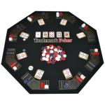 Poker Table Topper - Foldable Texas Hold 'Em Set with Carry Case, 300 Poker Chips, 2 Decks of Cards, and Dealer and Blind Buttons by Trademark Poker