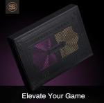 SLOWPLAY 100% Plastic Playing Card Set, 2 Decks (Purple & Gold), Jumbo Index, Poker Size, Superior Flexibility and Durability, Waterproof & Washable, Professional Playing Cards for Texas Hold’em Poker