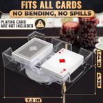 Playing Cards Holder Rotating 360° – Compact Plastic Playing Card Tray for Easy Access 2 Decks with Smooth Rotation | Organizes Multiple Decks for Canasta, Poker & More, Great for Valentines Day Gift
