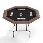 PeacefulHues 8-Player Octagon Poker Table with Foldable Legs & Cup Holders, Professional Texas Hold'em, Blackjack Casino Game Table for Home, Parties & Card Nights