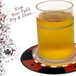 Poker Chip Coasters - 12 Casino Drink Coasters - Cardstock Disposable Table Coasters for Casino Party Decorations, Casino Birthday, Las Vegas Party, Poker Party, Game Night - Table Decoration