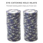 Brybelly Monte Carlo Premium Poker Chips (50-Pack) Heavyweight 14-Gram Clay Composite ($500 Purple)