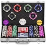 300 Chips Professional Poker Chip Set with Aluminum Case, 11.5 Gram Composite Clay Chips, 2 Decks of Cards, 5 Dice & Dealer Button - Perfect for Texas Holdem, Blackjack, Casino Night (300 pcs)